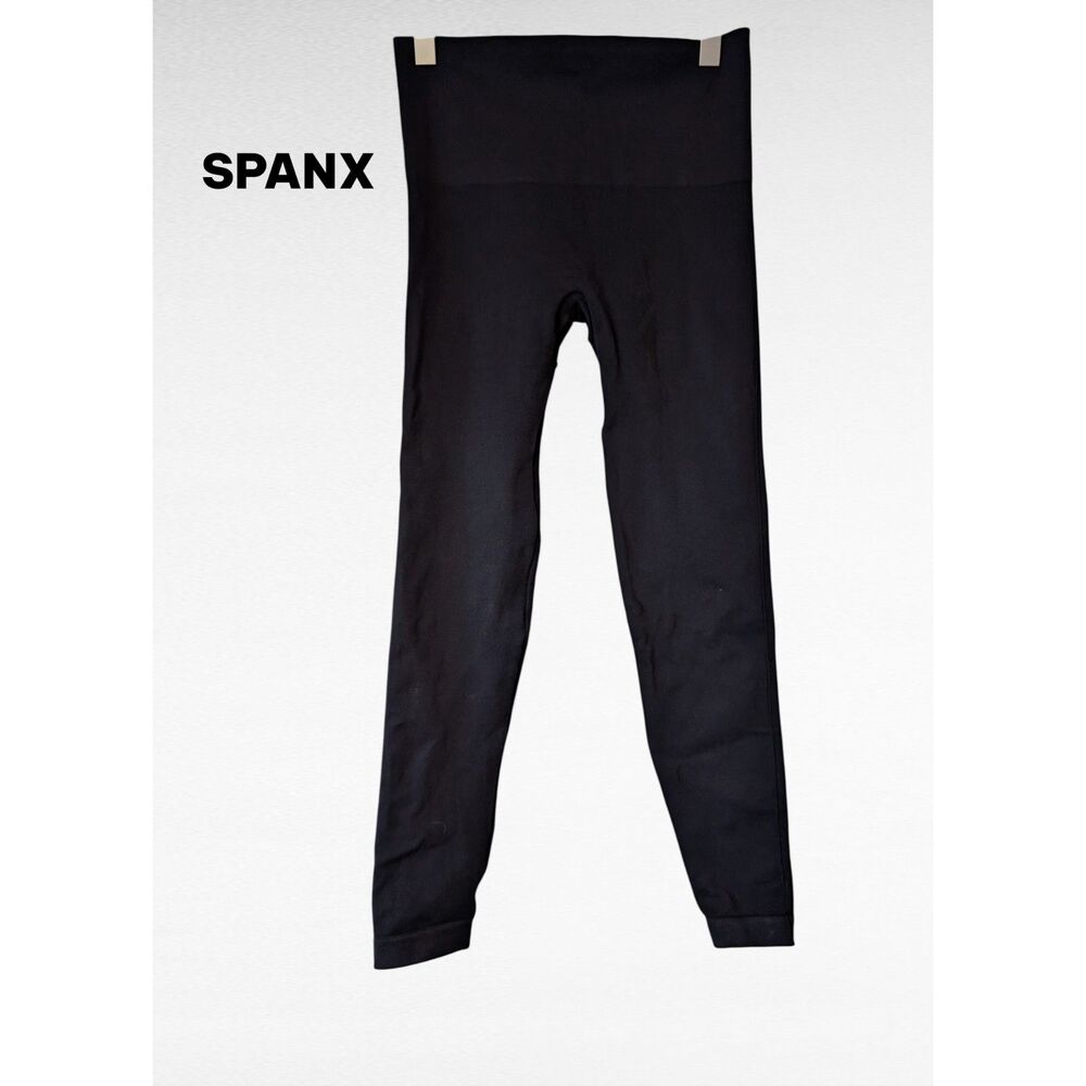 SPANX Black Shaping Leggings High Rise Slimming Ponte Style FL3515